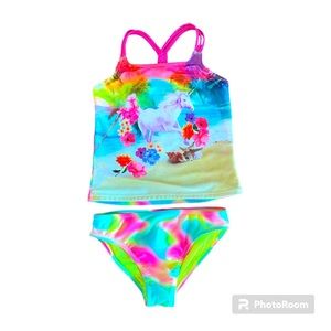 Girls size 7/8 wonder nation tankini/bathing suit, realistic unicorn